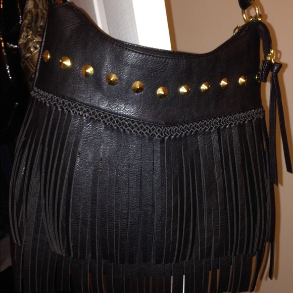 Cross body fringe bag
