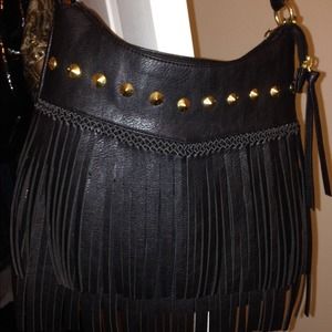 Cross body fringe bag