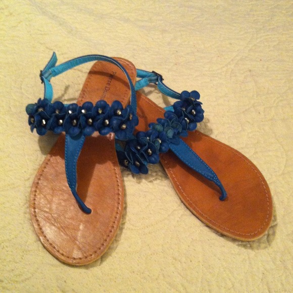 Pierre Dumas Teal Thong Sandal