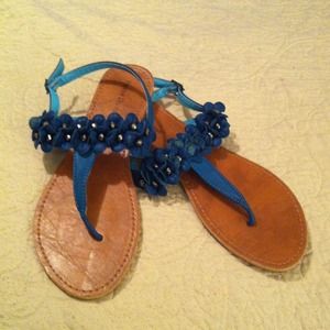 Pierre Dumas Teal Thong Sandal