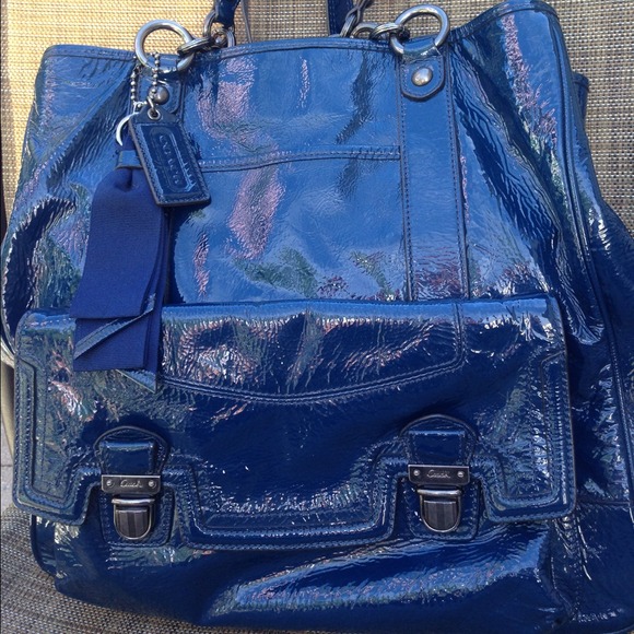 👉Sold💯Authentic POPPY PUSHLOCK TOTE COBALT BLUE