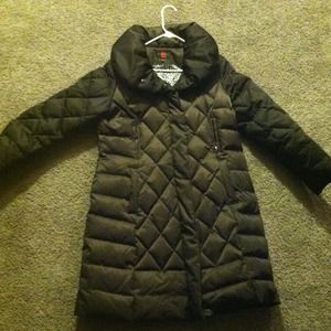 Brown down winter coat