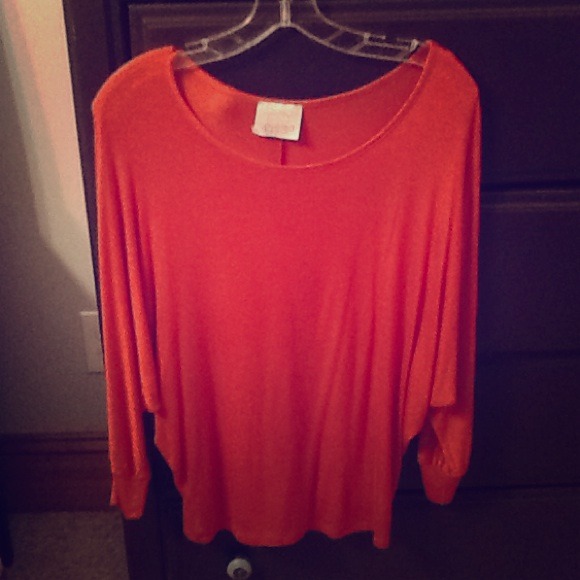 Coveted Clothing, burnt orange bat wing top