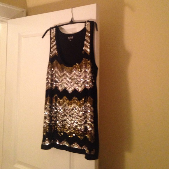 Beautiful gold and silver sequined top