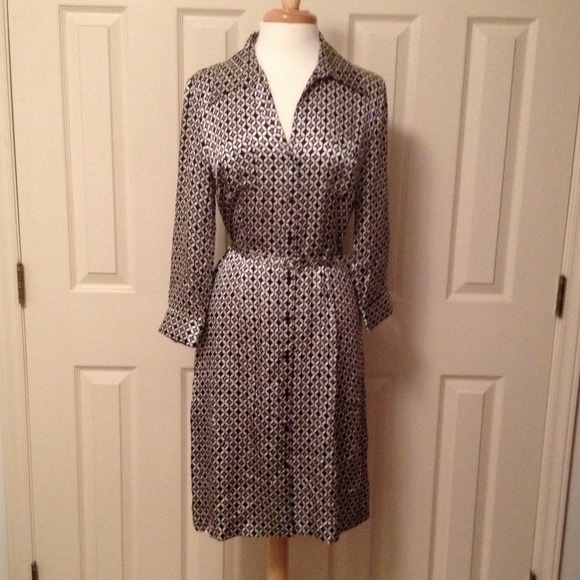 Black And White Print Dress