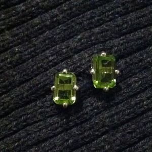 Peridot Stud Earrings