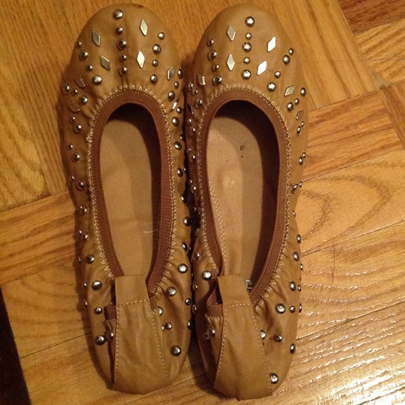 Studded ballet flats