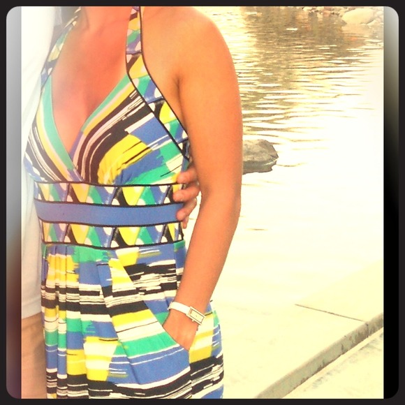 Funky Halter top BCBG Maxazria dress