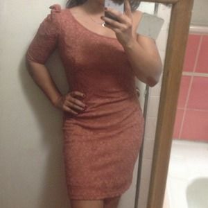 Pink lace dress