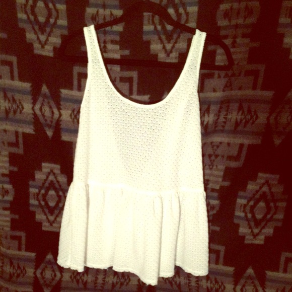 Urban Outfitters White Mermaid Top with Backdrop