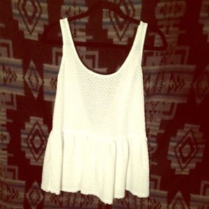 Urban Outfitters White Mermaid Top with Backdrop