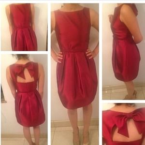 Burgundy dress