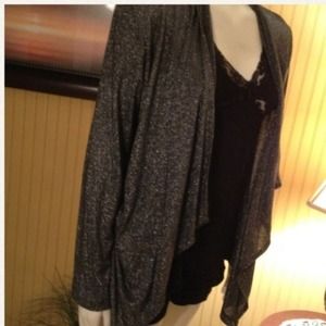 Lack &shimmering silver cover-up & red dress