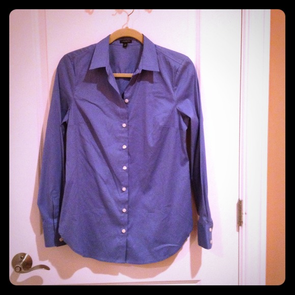 Blue Ann Taylor button up shirt