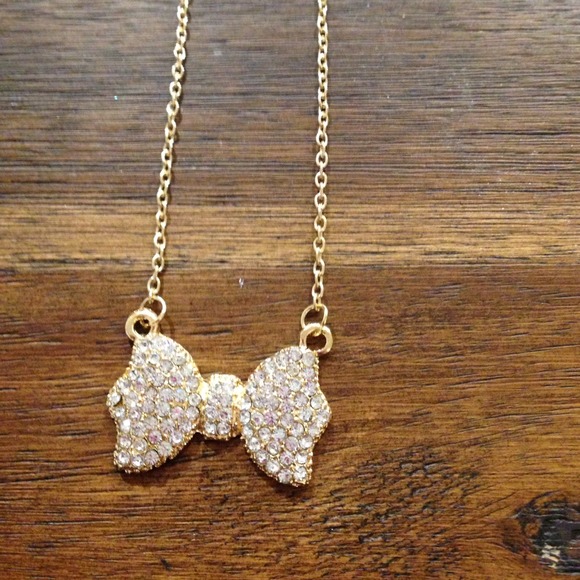 Rhinestone now necklace
