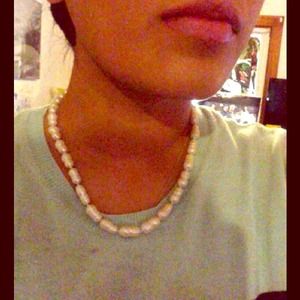 Pearl necklace with 14k solid gold clasp