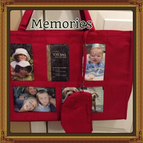 NWOT Photo tote with coin purse