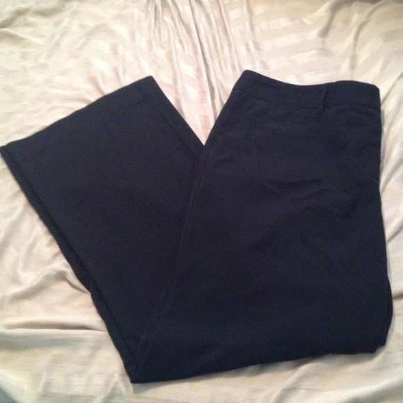 black dress pants, straight leg