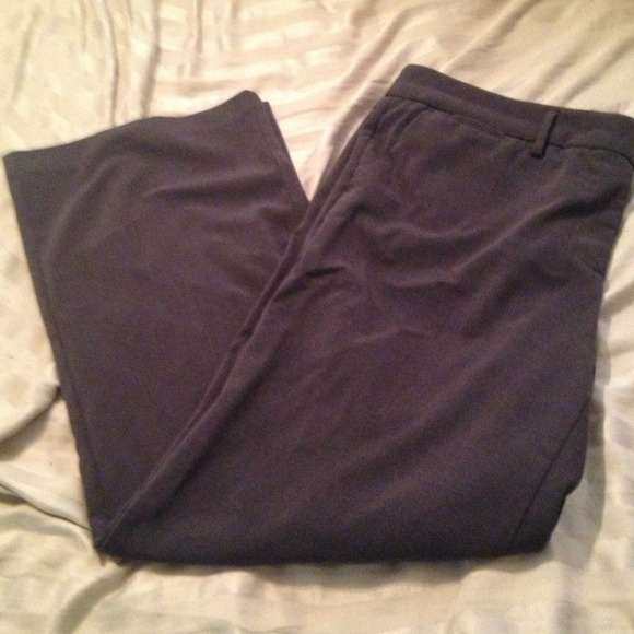 gray straight leg dress pants
