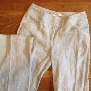 Max Studio pinstripe linen pants