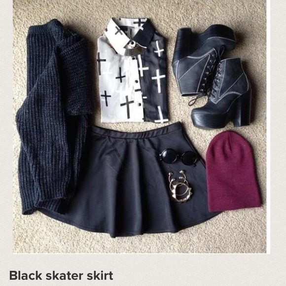 Black Skater Skirt