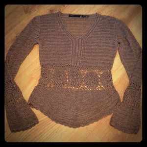 BCBG MAXAZRIA crocheted top