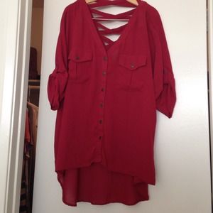 Beautiful dark red blouse