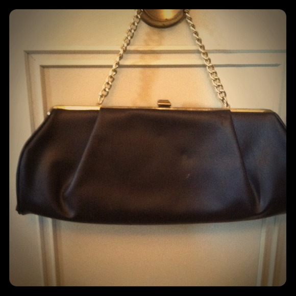 🔻Reduced Vintage chocolate brown leather clutch.