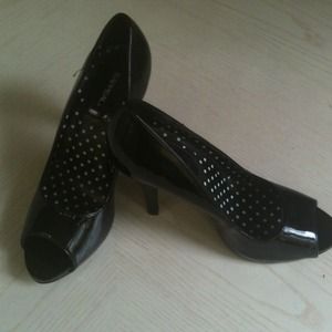 Black Patent Peeptoe
