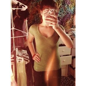 Army Green V Neck