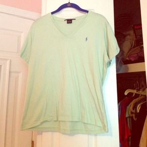 Mint Green Polo V-Neck