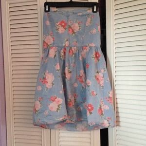 Strapless Denim Dress