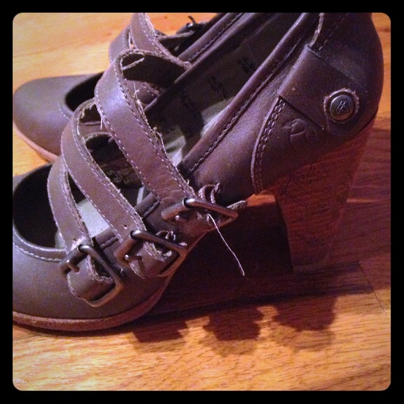 Grey heels.