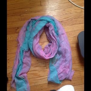 Pink/green scarf