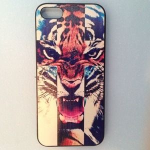 Hipster Cross/Tiger iPhone 5 case