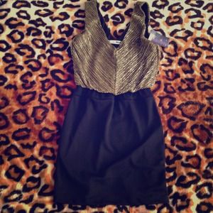 Black and gold dress
