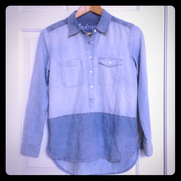 Madewell two tone chambray popover