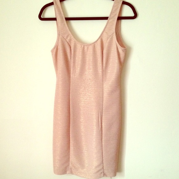 Charlotte Russe Shimmer Peach Dress