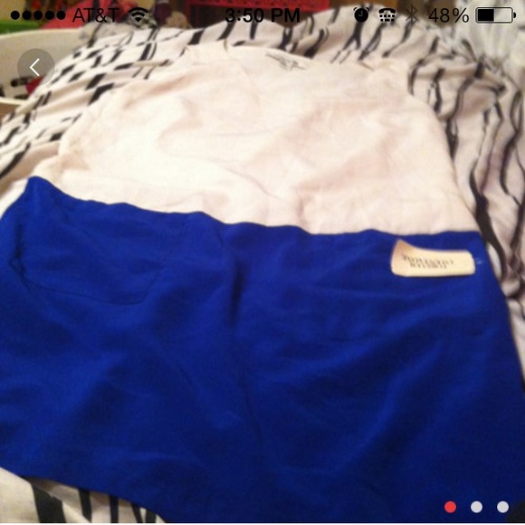 Silk like oversized color block dress