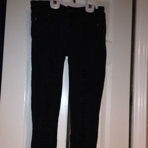 Black ripped jeans