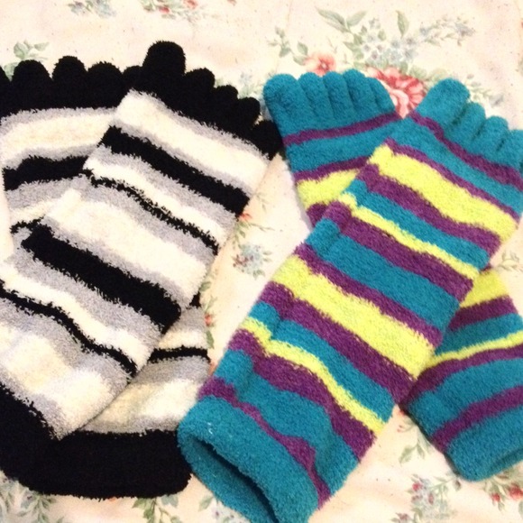 Fuzzy toe socks!
