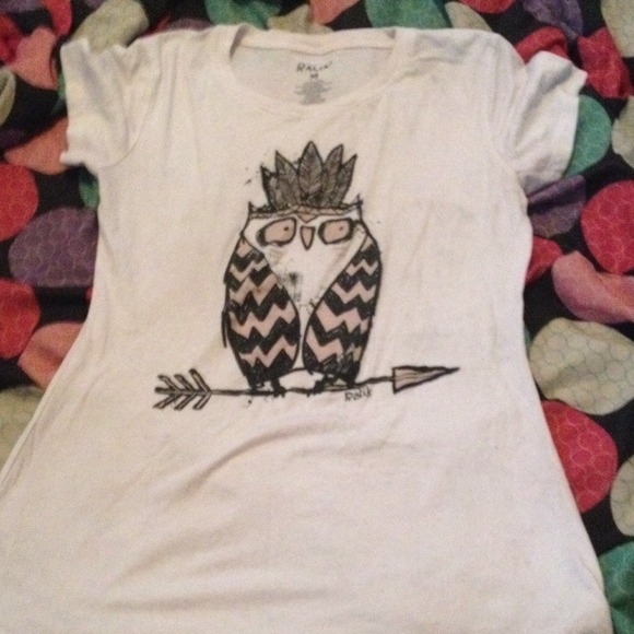 White and black glow in the dark owl shirt