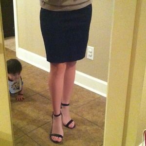 Above the knee pencil skirt