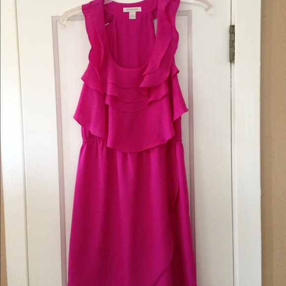 Hot Pink ruffle dress