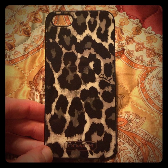 Coach leopard print iPhone 5 case