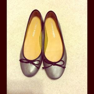 Franco Sarto silver ballet flats