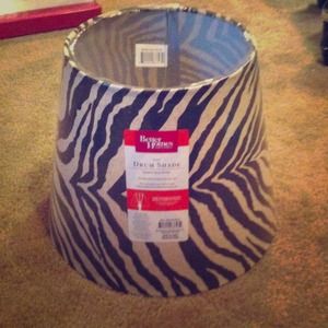Zebra lamp shade