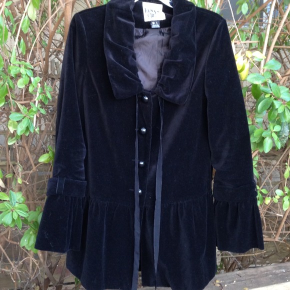 Adorable black velvet jacket