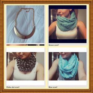 Gold necklace and scarfs bundle ❌❌❌