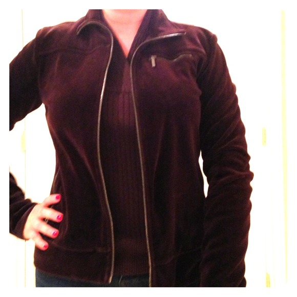 Just Reduced Ralph Lauren Brown velour zip up.